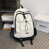 Backpack simple and fashionable college student junior high school student schoolbag female nylon large capacity leisure travel backpack male