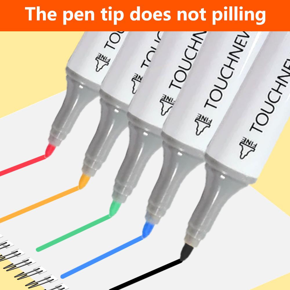 40/60/80/168 Farben Alkoholmarker Set Doppelspitzen Permanent Kunstmarker Stift zum Ausmalen Malen Skizzieren und Zeichnen