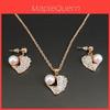 Minimalist Jewelry Set With Artificial Pearls And Water Drop Crystals For Women