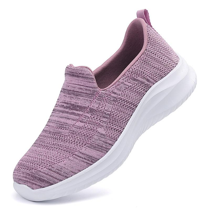 New casual fashion women's shoes breathable fly-woven flat-soled single shoes travel shoes one pedal women's outdoor sports