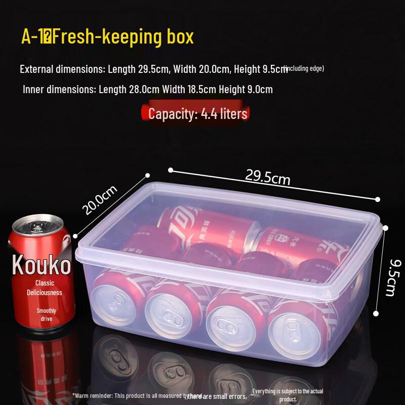 ZISIZ Food-Grade Transparent Plastic Storage Container