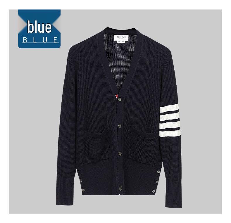 TB BROWIN Korean Style Waffle Knit Sweater - Autumn/Winter Casual Knitwear