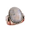 Natural Dendrite Opal Gemstone Two Tone 925 Sterling Silver Gift Ring S.8 O9R42
