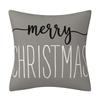 Christmas Black and White Plaid Linen Pillow Case Decoration Sofa Cushion Household Supplies Pillow Case