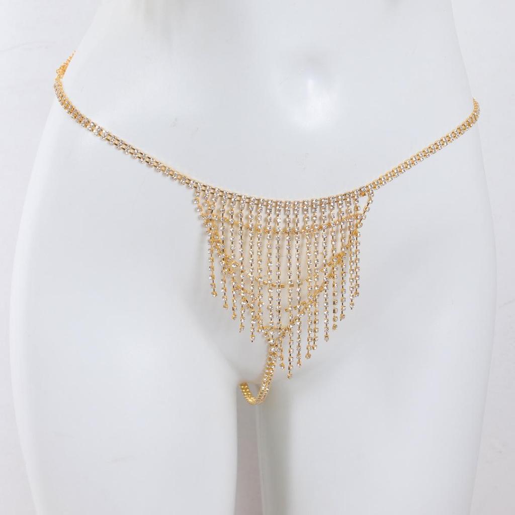 Rhinestone Bikini Tassel Chain – Sexy Nightclub Party Accessory for Women