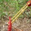 10 Stück Kunststoff-Einschraub-Zeltnagel, Robuster T-förmiger Markisenzelt-Erdnagel, Winddichter Spiral-Erdnagel für Outdoor-Camping-Wandern-Garten