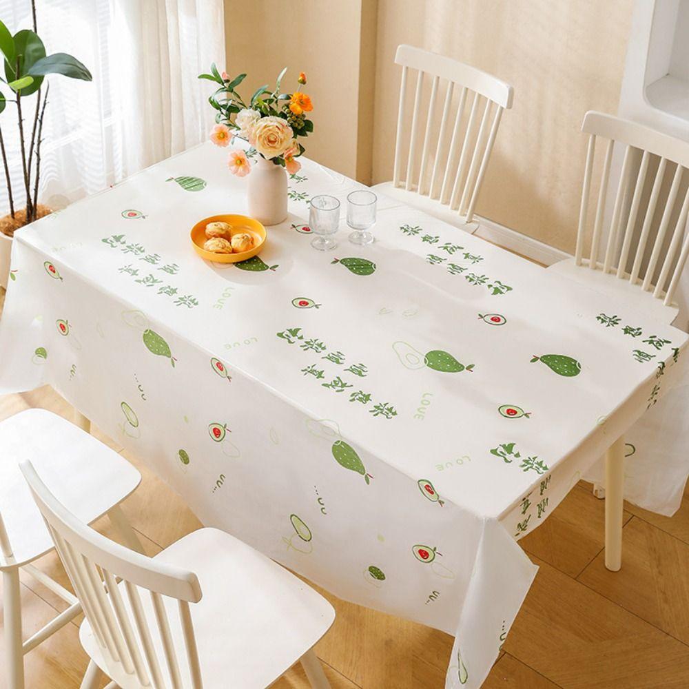 20Pcs Oil Proof Round PVC Tablecloth Plastic Fresh Fruit Tablecloth  Desk