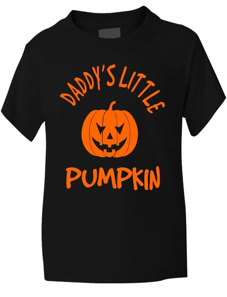 Daddy's Little Pumpkin Halloween Present Funny Kids T shirt Age 1-13