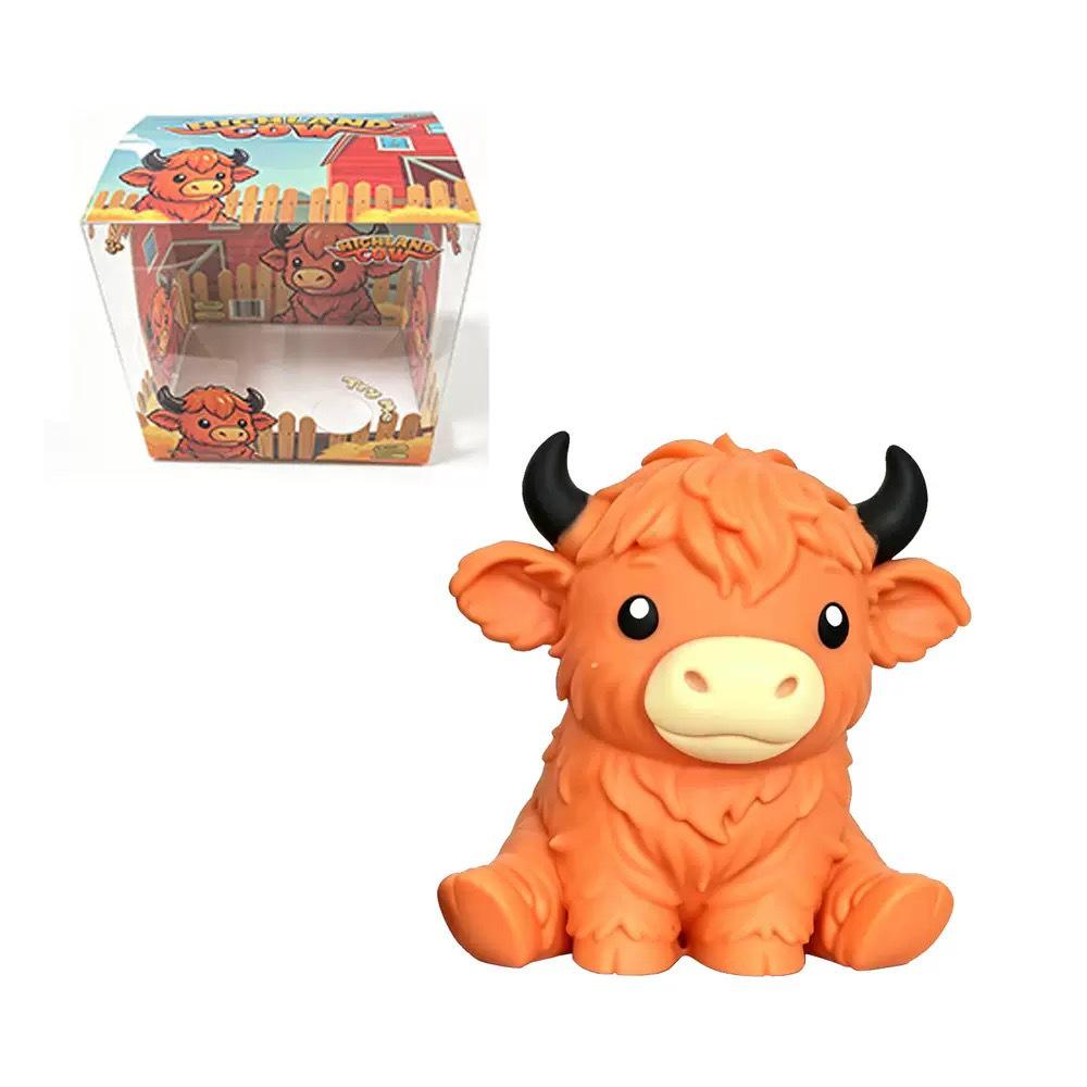 Highland Cattle Stress Relief Squeeze Toy - Creative Decompression Venting Ball