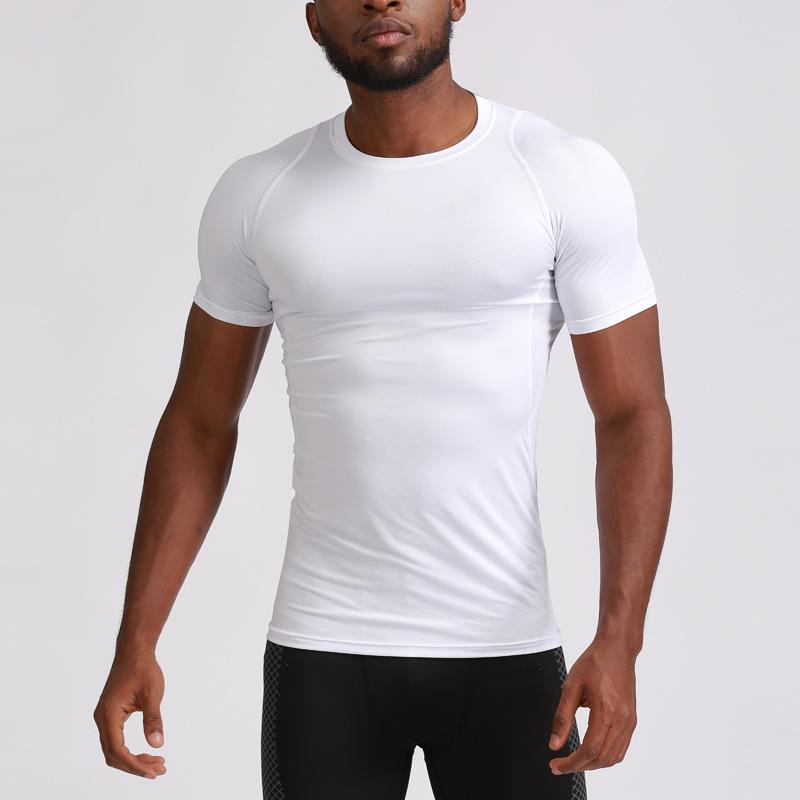 "Men’s Quick-Dry Outdoor Running & Fitness Short-Sleeve Tights for Spring/Summer"