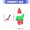 2Pcs Elf Gnome Christmas Ornaments Plastic Refrigerator Magnets for Home Decorations