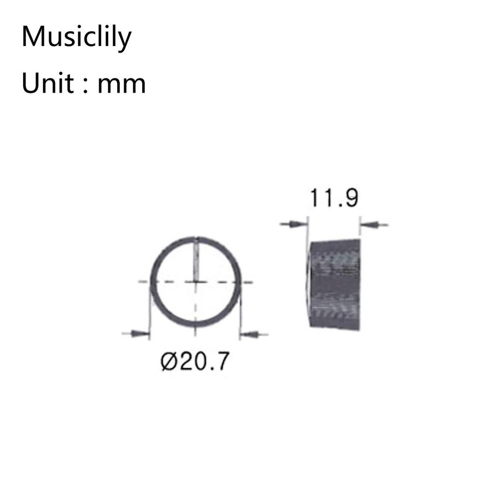 Musiclily Pro Plastic Feneder Amplifier Knobs for CTS Solid Shaft Control Black of Pots, (Set 6)