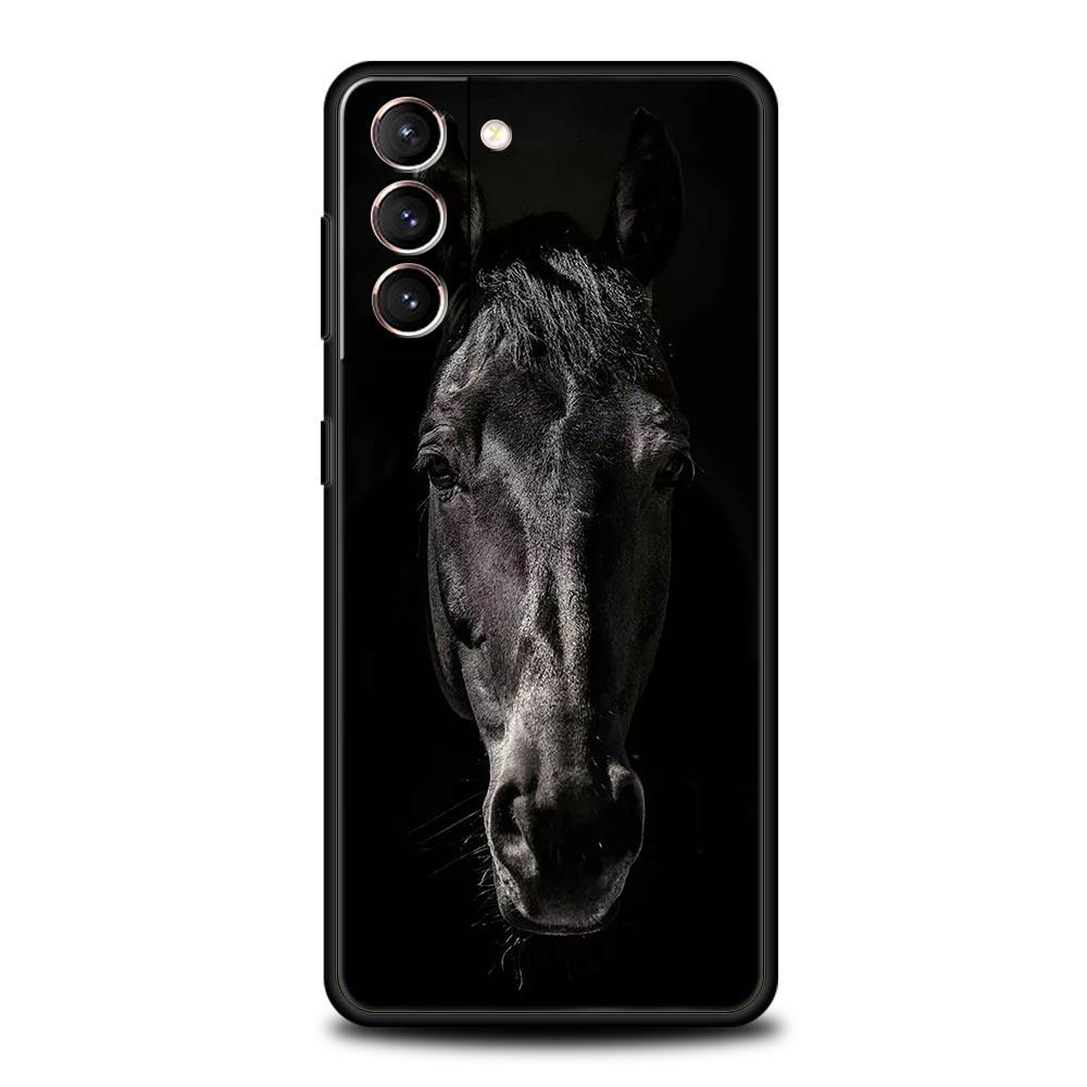 Pouzdro na telefon s divokými zvířaty Běžící kůň pro Samsung Galaxy S24 S23 S22 S20 Ultra S21 FE 5G S10 S9 Plus S10E Měkký silikonový kryt
