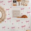 Cute Pink Bow Wall Stickers Boho Bowknot Bedroom Decorative Wall Stickers Love Heart Bow Fridge Stickers Diy Home Decoration