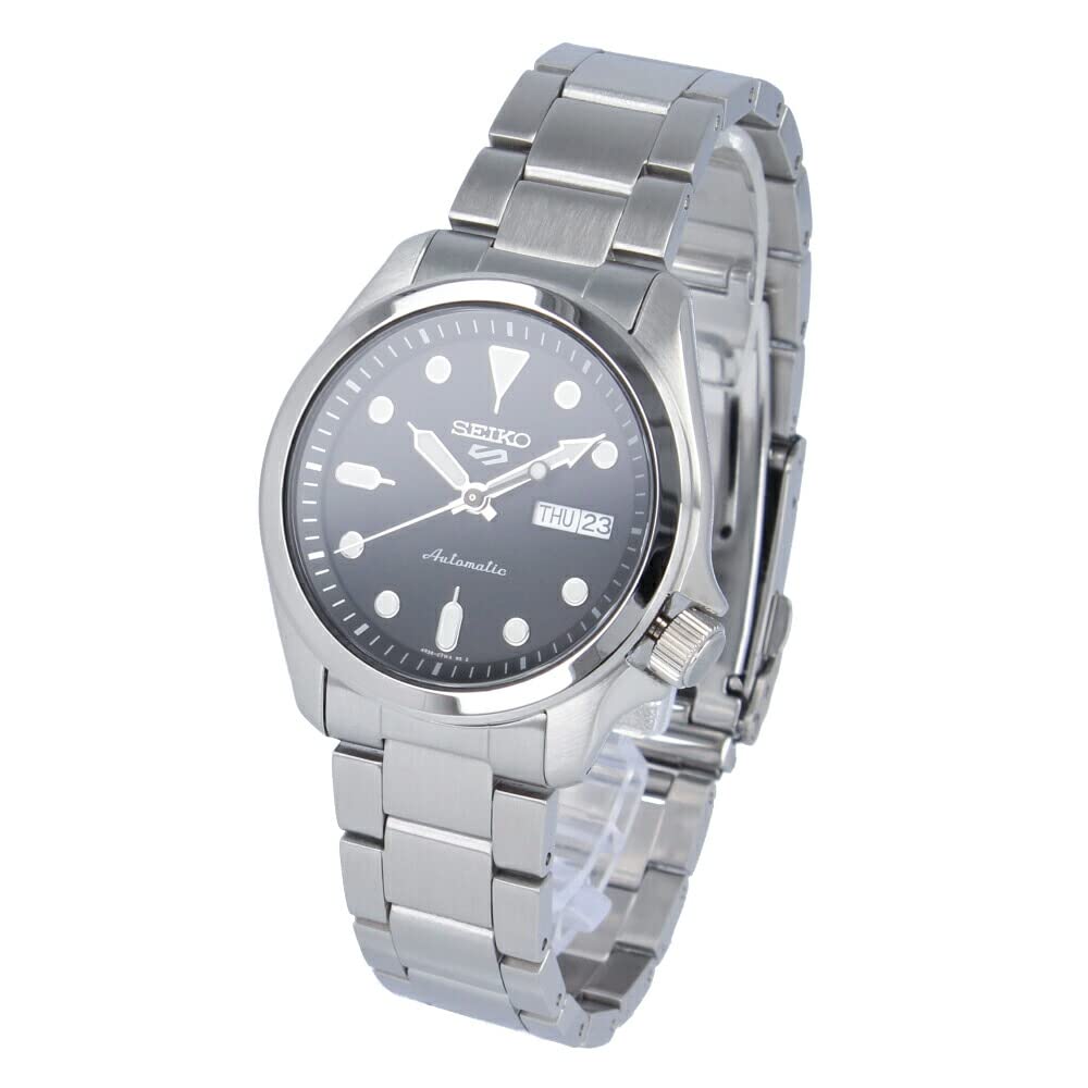 

SEIKO5 Watch Waterproof Automatic Mechanical Automatic Winding Stainless Steel Metal Silver Black SRPE55K Men s [Item]