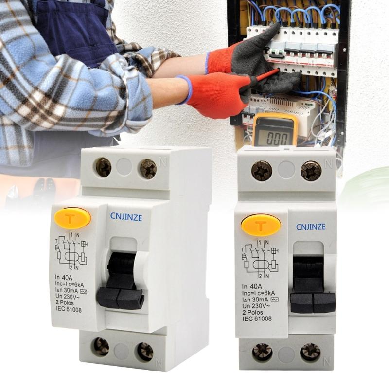 2Pin 40A Residual Current Circuit Breaker Residual Current Device Din Rail Earth Leakage Current Breaker Easy To Use