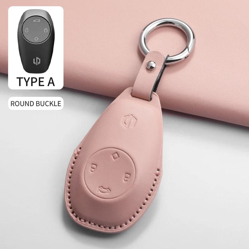 

Pu Leather Car Key Case Cover For Leapmotor T03 S01 C11 For C01 T03 S01 C11 Leap Control Protect Cover Durable Accessories