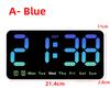 Electronic Wall Clock Temperature Date Table Clock Wall-mounted Dual Alarms Digital LED Clocks for Home Bedroom Voice Control