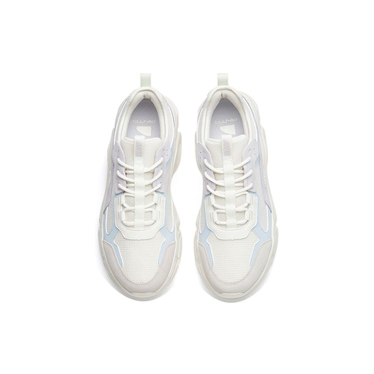 Anta Comfortable Sports Shock Absorbing Wear Resistant Low Top Casual Shoes Women Casual Shoes White Blue 122238887-5