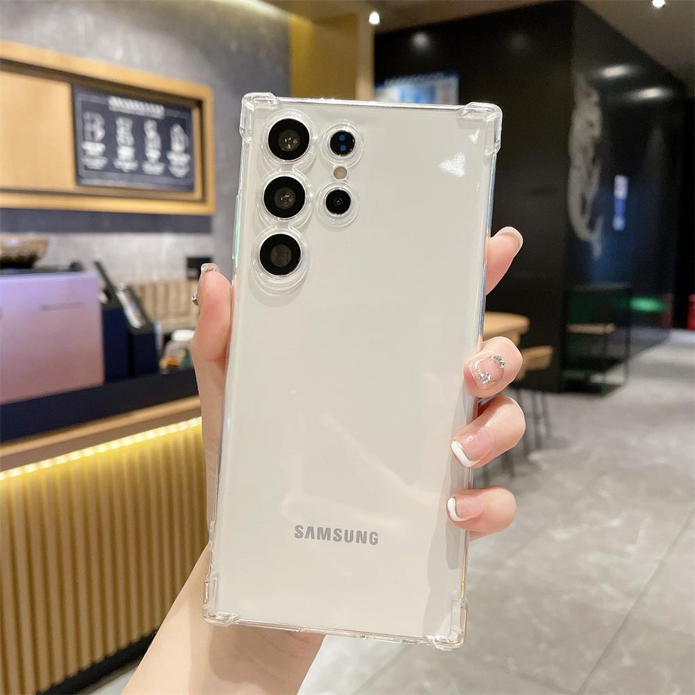 

Официальный противоударный прозрачный чехол-бампер для Samsung Galaxy S24 S23 S22 S21 S20 Plus FE Note20 Ultra A34 A54 A73 A33 A53 A52 A82 A72 For Samsung S24Ultra чистый