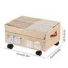Rolling Storage Box Household Rolling Storage Bin Thickened Organizer Box With Wheels For Car Camping Travel College Workplace
