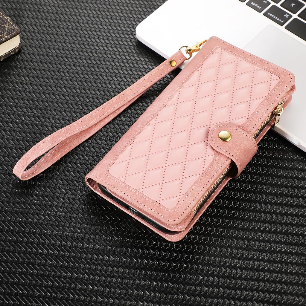 Zipper Leather Wallet Card Solt Case For iPhone 14 15 Pro Max 13 12 Mini 11 X XS XR 6 6s 7 8 Plus SE2022 Bags Book Purse Cover