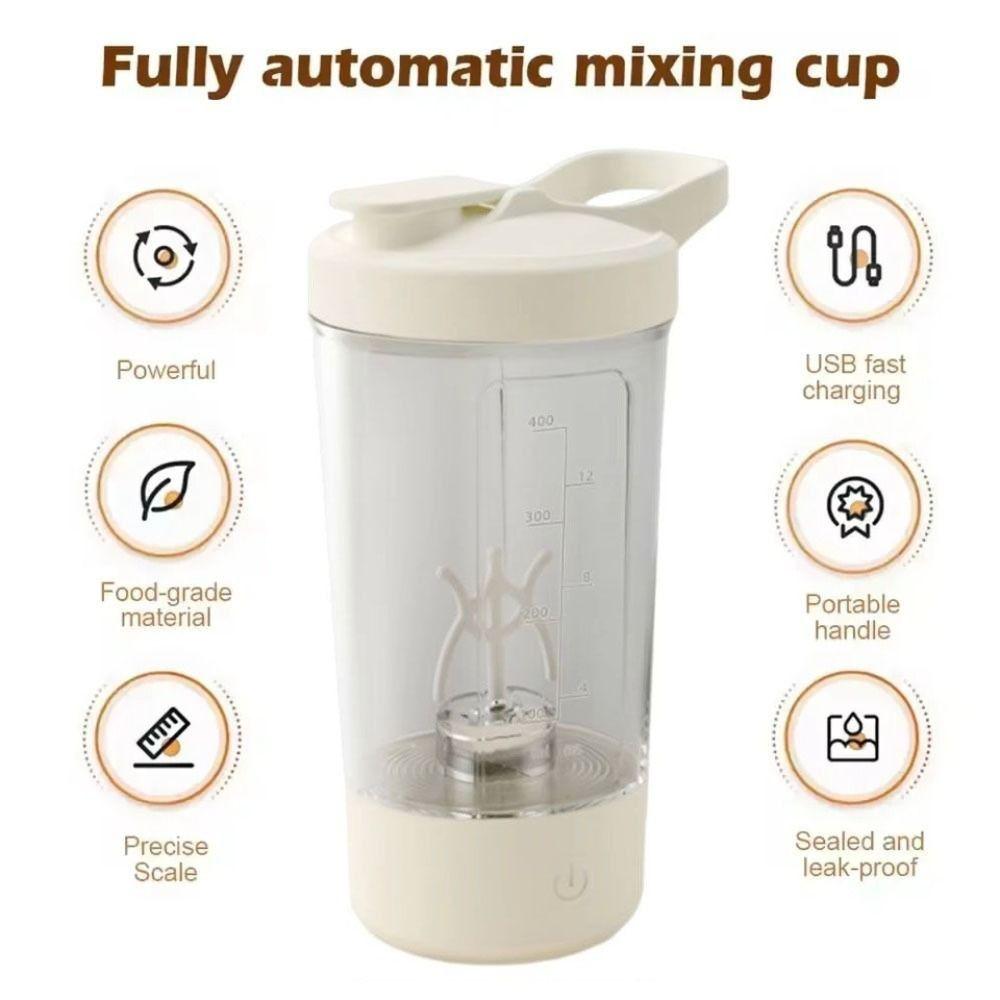 400ml Protein Shake Mixer Electric Protein Blender Cup Mixer Cup Protein Shake Bottle Workout