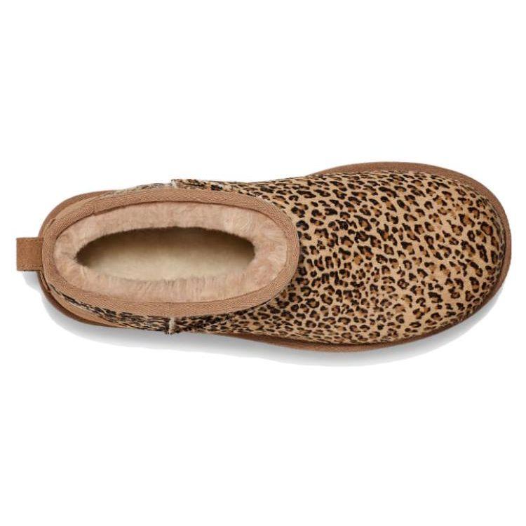 UGG  Classic Ultra Mini Speckles Boot Leopard Print Women Sneakers Brown Chestnut 1149270-CHE