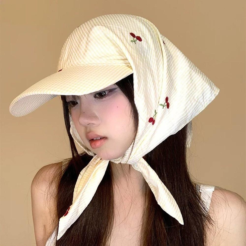 Sweet Sunscreen Beach Hats Korean Style Peaked Cap Apparel Accessories Headscarf Baseball Cap  Girl