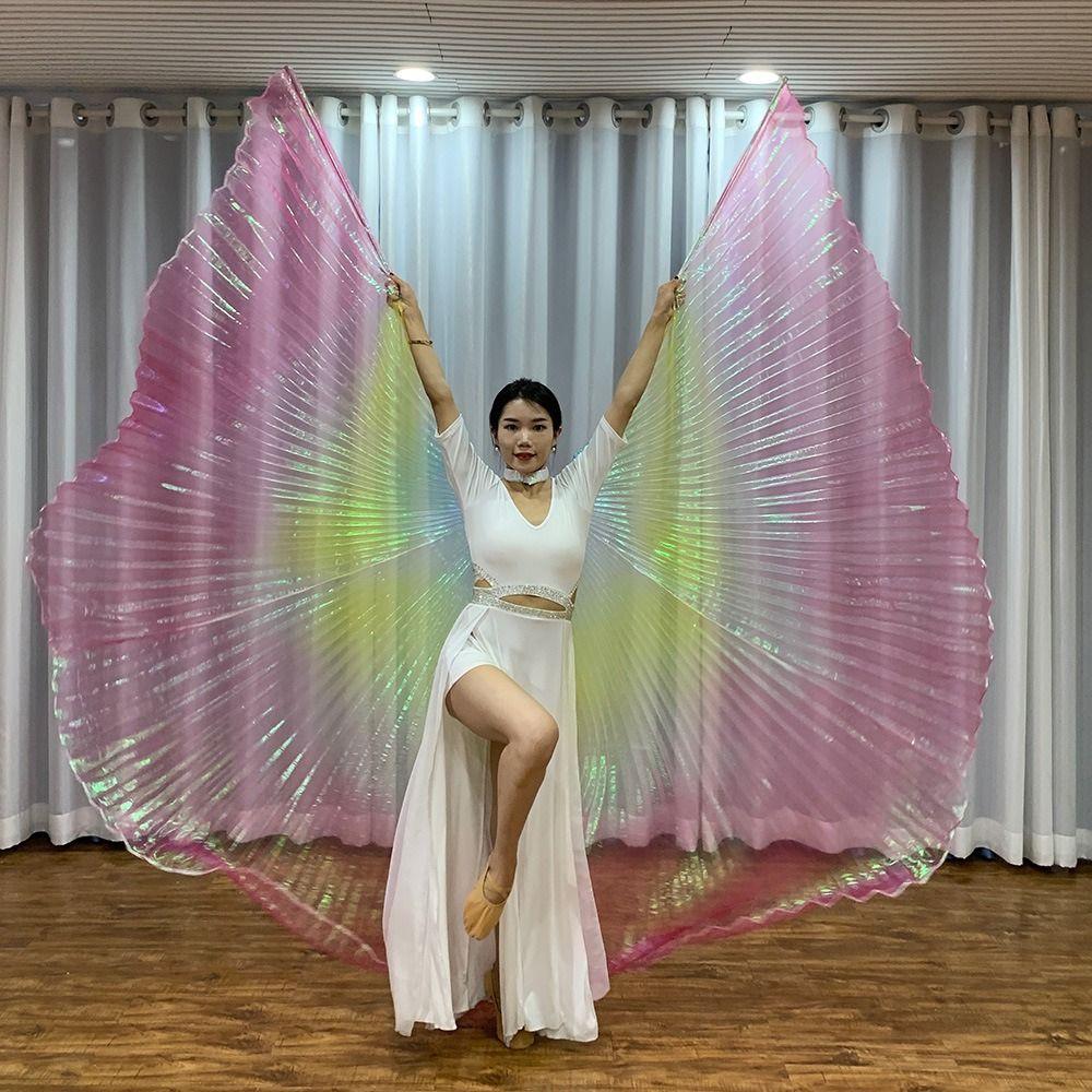 with Telescopic Sticks Belly Dance Wings Scalable Rods Dance Props Belly Dance Accessories Props