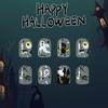 Halloween Press On Nail 24PCS Dark House Art With Glittering And Skeletons Easy Application For Parties