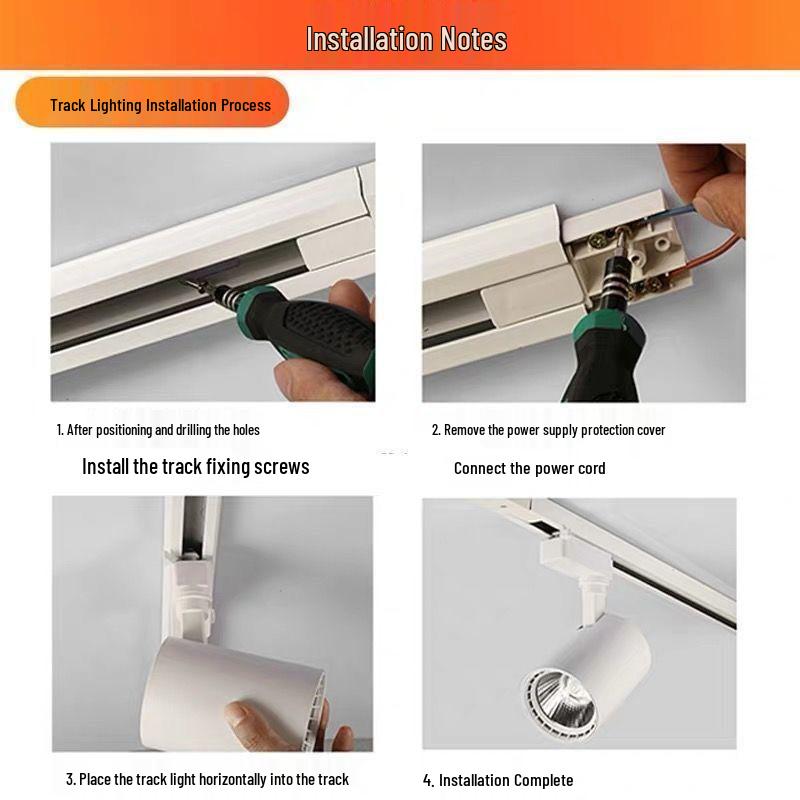 Ultra-Bright COB LED Track Spotlight for Clothing Stores - Surface-Mounted, Energy-Saving, Ideal for Commercial Background Walls