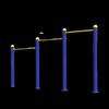 Outdoor Triple Pull-Up and Dip Bar
