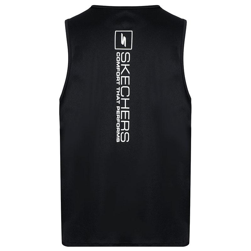 Skechers Mens Running Sports Series Breathable Quick-Dry Round Neck Vest Men Tops P225M288-0018