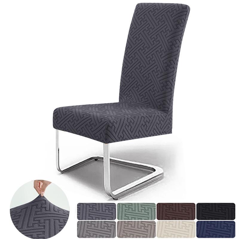 Solid Color Dining Chair Cover Stretch All-inclusive Chair Covers Four Season Universal Protective Cover for Banquet Wedding