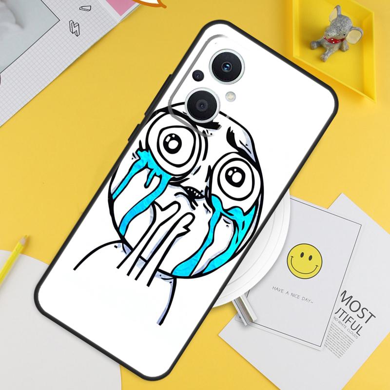 Troll Face Meme For OPPO Reno 4 5 6 7 8 Lite 10 Pro Reno 8T 4Z 5Z OPPO Find X3 Lite X2 Neo X6 X5 Pro Case
