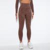 Seamless Frosted Yoga Set: Long Sleeve & High Waist Pants for Women