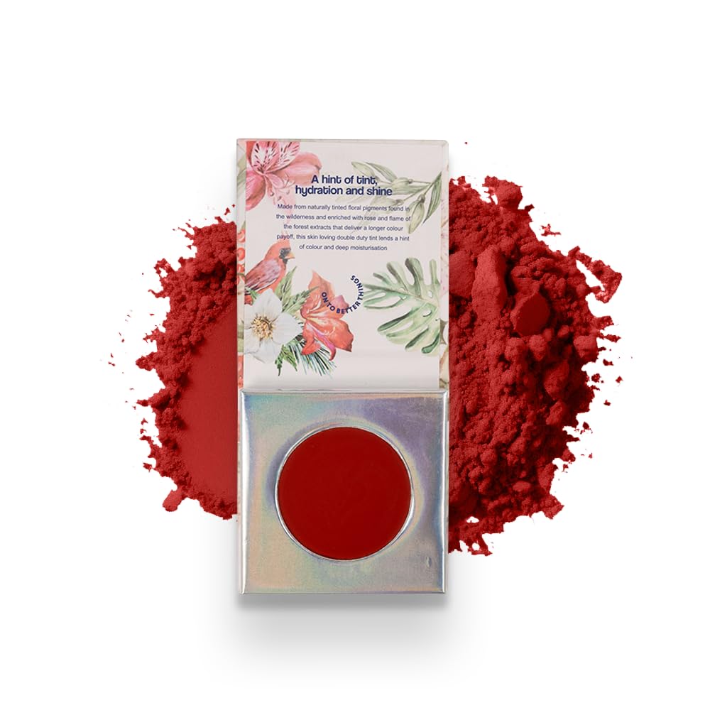 

OTBT Natural Creamy Matte Perched Tint - Rich Creme Rose & Palaash Flower Color for Cheek & Lip Tints, Moisurizing Pigmented Make Up [Shade Cherr