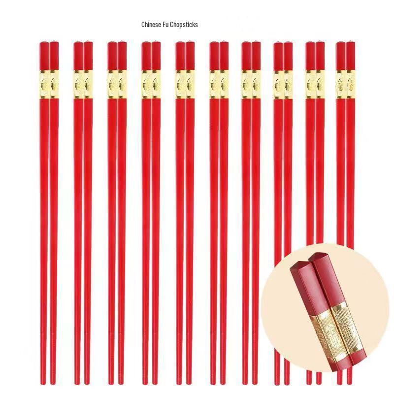 LYGIL Festive Red Alloy Chopsticks