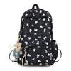 Niedlicher Rucksack mit Bärenaufdruck für Damen und Mädchen, Modischer Tagesrucksack für Schule und Reisen mit mehreren Taschen