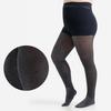 Women Black PLUS SIZE XL 2XL 3XL 4XL Shiny Silver Thread Ladies Confort Lift Hip Nylon Hosiery Pantyhose