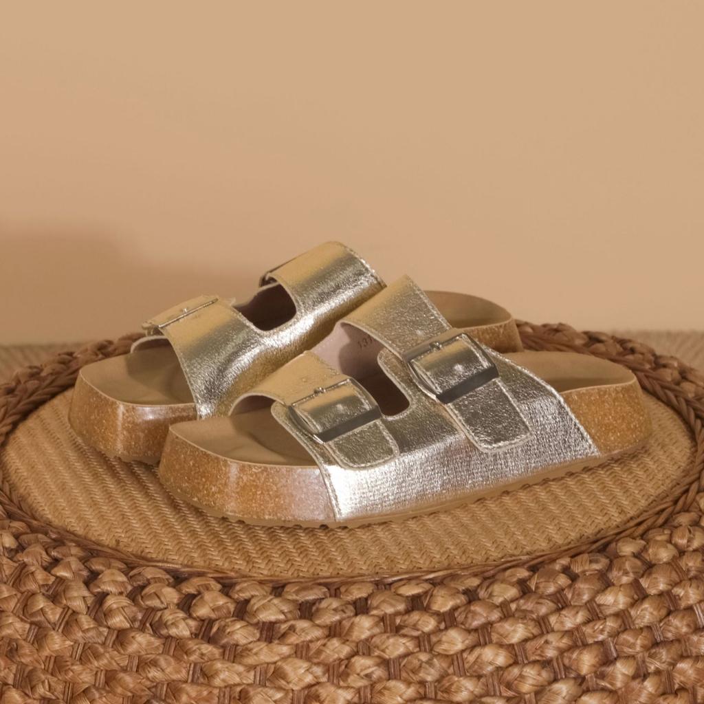 Grape mother slippers women's summer wear lazy one-pedal casual shoes double-breasted beach slippers women's thick-soled sandals