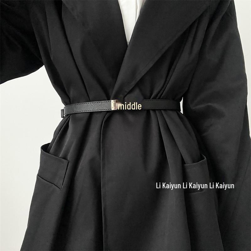 Damenmode Ledergürtel aus Rindsleder für Röcke, Jeans, Kleider & Mäntel - Schlankes Taillenbetonendes Accessoire