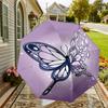 1pc Butterfly Flowers Automatic Folding Umbrella 8 Rib Iron Frame,  Suitable for Travel, Daily Use, Birthday, Women & Men Gift c1231066