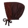 Lace Turban Cap for Women Stretchy Head Scarf Wrap Sleep Hat Elastic Chemo Cap Drawstring Slouchy Skull Cap for Autumn Winter Outdoor Activities