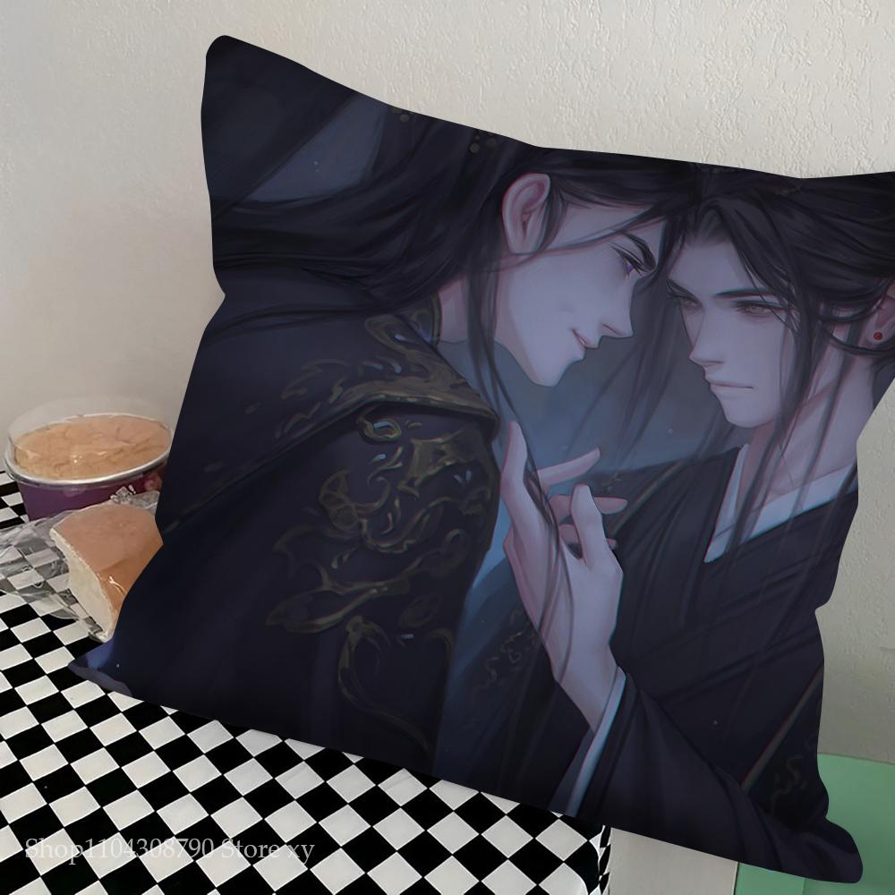 

The Husky And His White Cat Shizun Anime Pillow Bedroom Sofa Leisure Comfort Cushion Car Living Room Home Decoration 16x16Inch