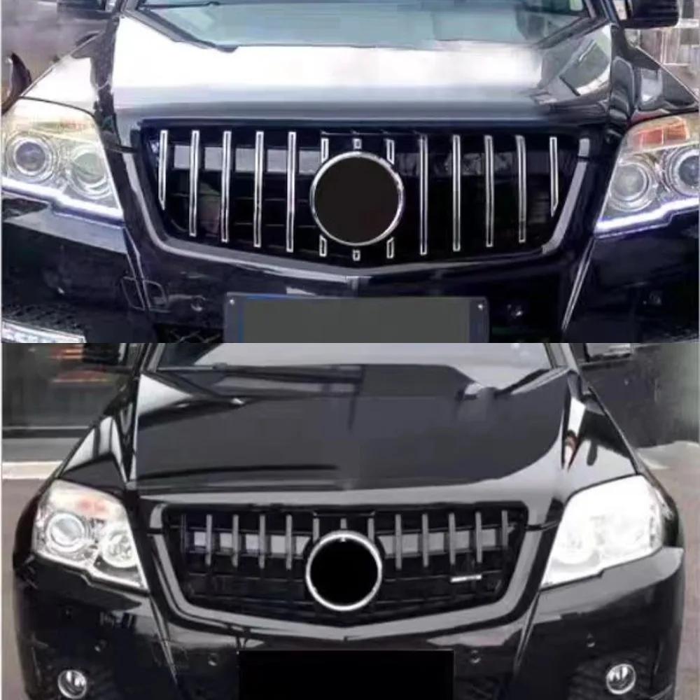 Für Mercedes GLK X204 2013-2015 Frontgrill Passend für GLK280 GLK300 GLK350 Kühlergrill mit Netz ABS Chrom-Zierleiste
