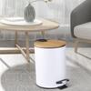 Black Luxury Trash Can Kitchen Bathroom Office Storage Living Room Garbage Waste Bins Basket with Lid Cleaning Organizer 5L