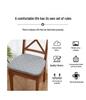 Solid Wood Dining Chair with Cotton Linen Cushion