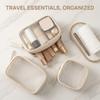 PU Transparent Cosmetic Bag Zipper Toiletry Organizer Fashion Makeup Storage Bag  Ladies